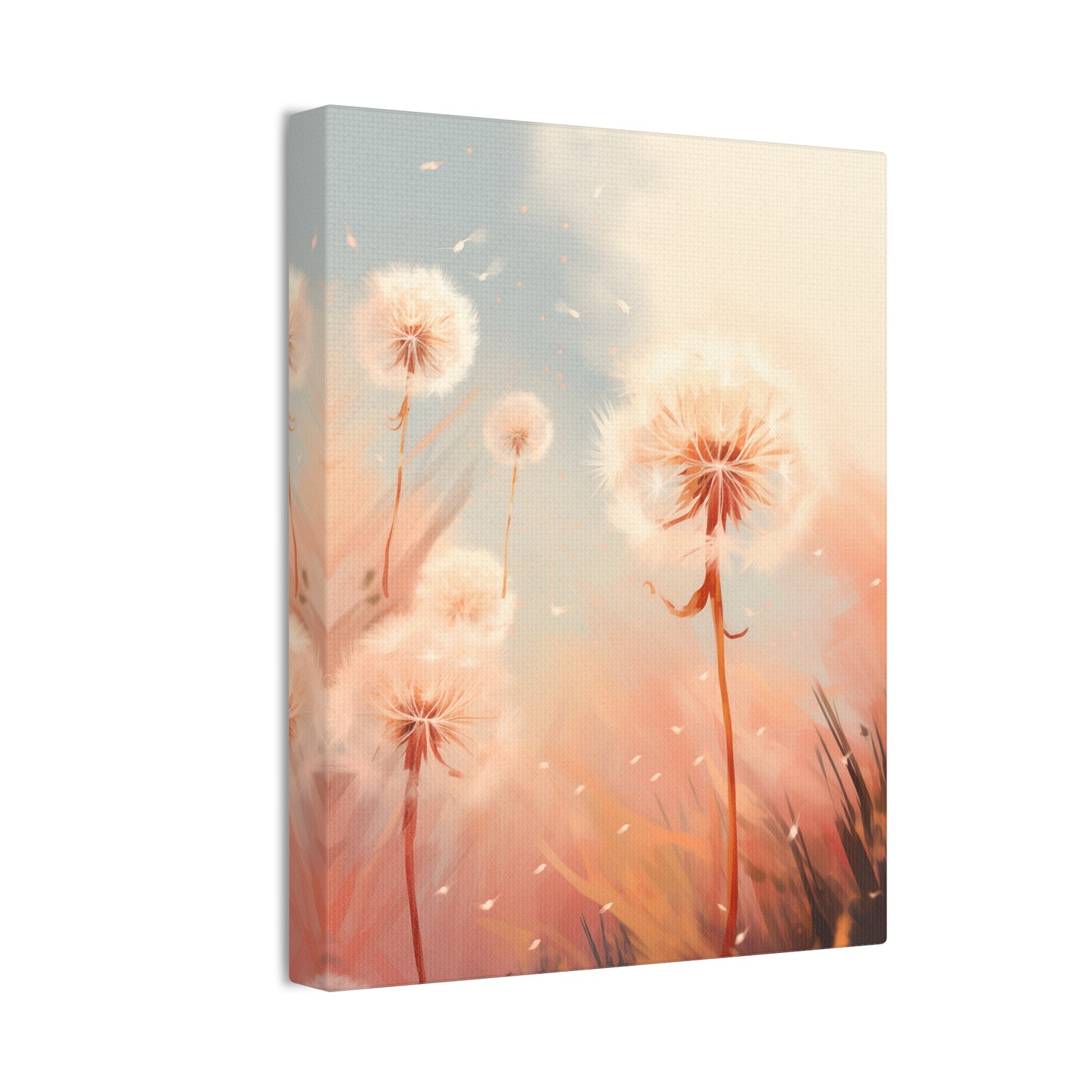 Peachy Dandelion Dreams Wall Art – Inspired by PANTONE 2024