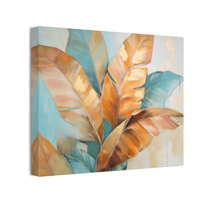 Golden Grove Canvas Art – Majestic Gold and Green Leaves