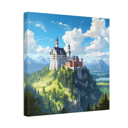 Royal Splendor - Exquisite Neuschwanstein Castle Canvas Print