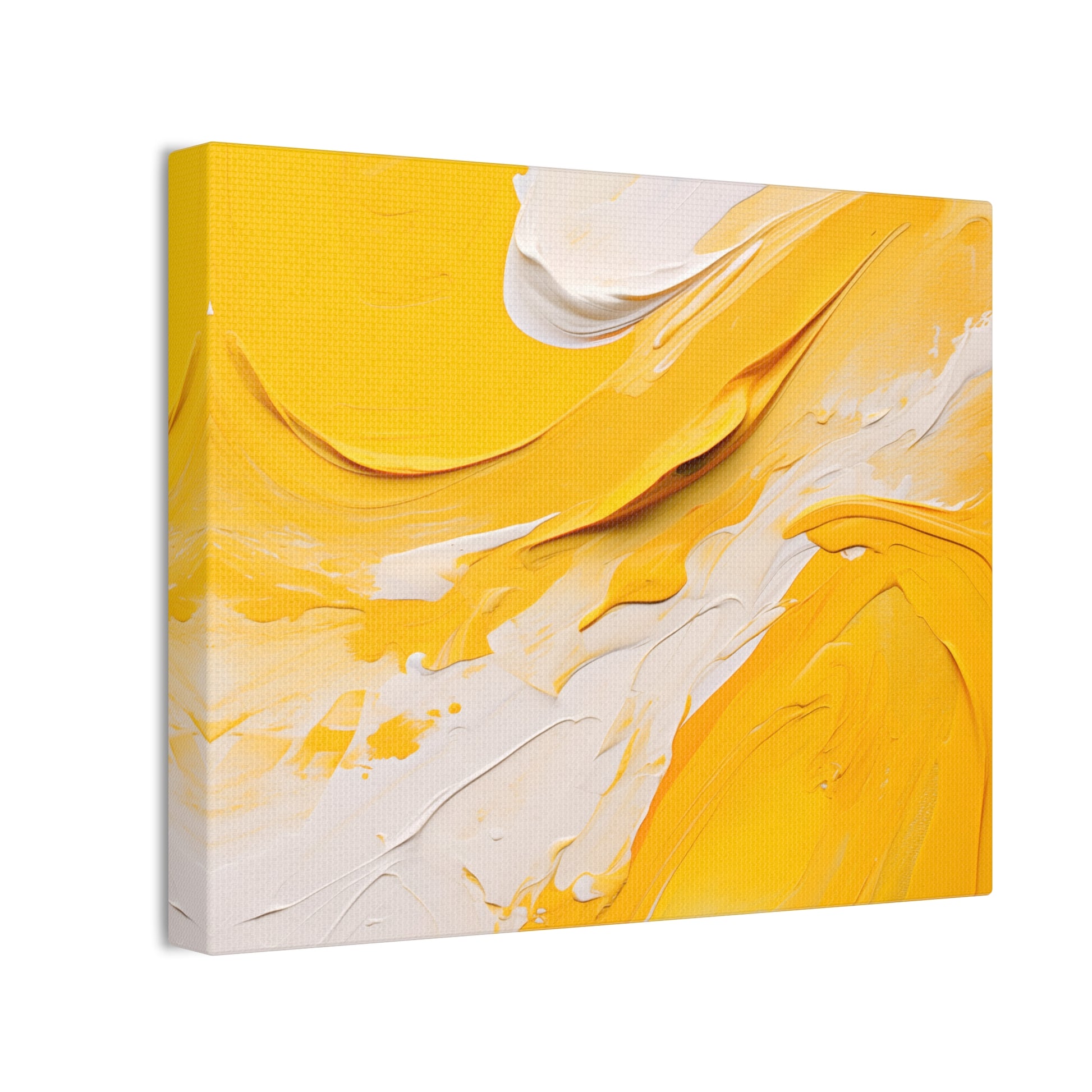 Golden Glow Wall Art – Luminous Abstract Oil Painting