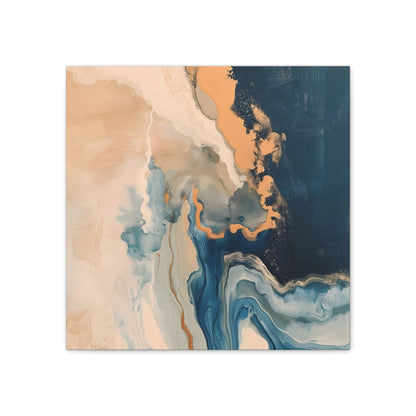 Gilded Serenity Wall Art – Abstract Acrylic Flow with Gold Flecks