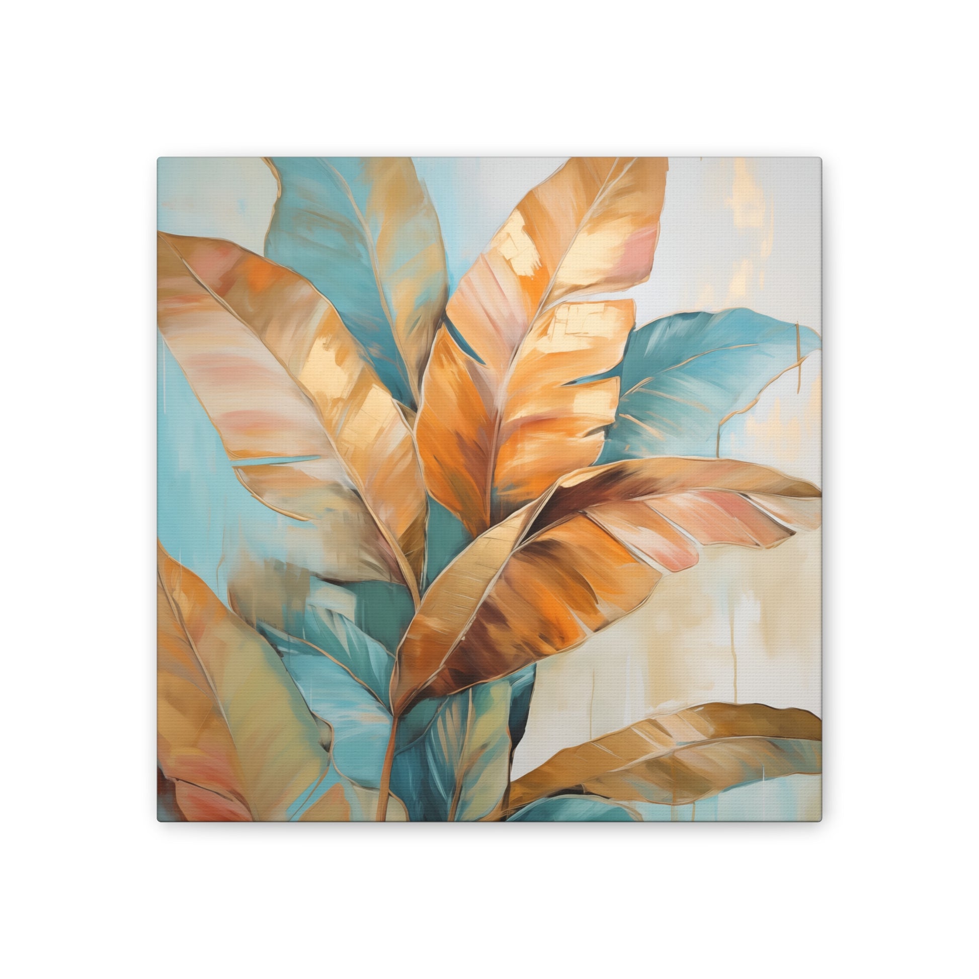 Golden Grove Canvas Art – Majestic Gold and Green Leaves