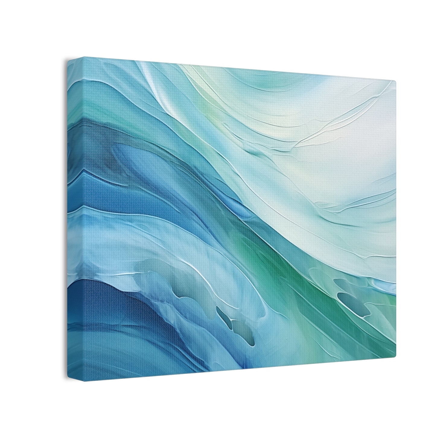 Turquoise Waves Oil Painting - Tranquil Ocean Beauty Captured