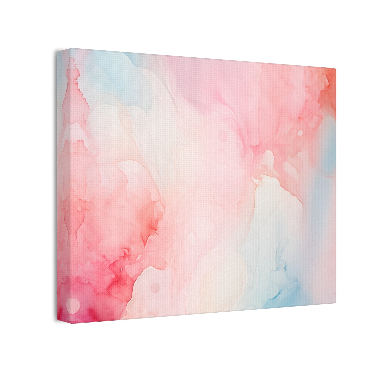 Soothing Aquarelle Wall Art - Delicate Watercolor in Red & Blue