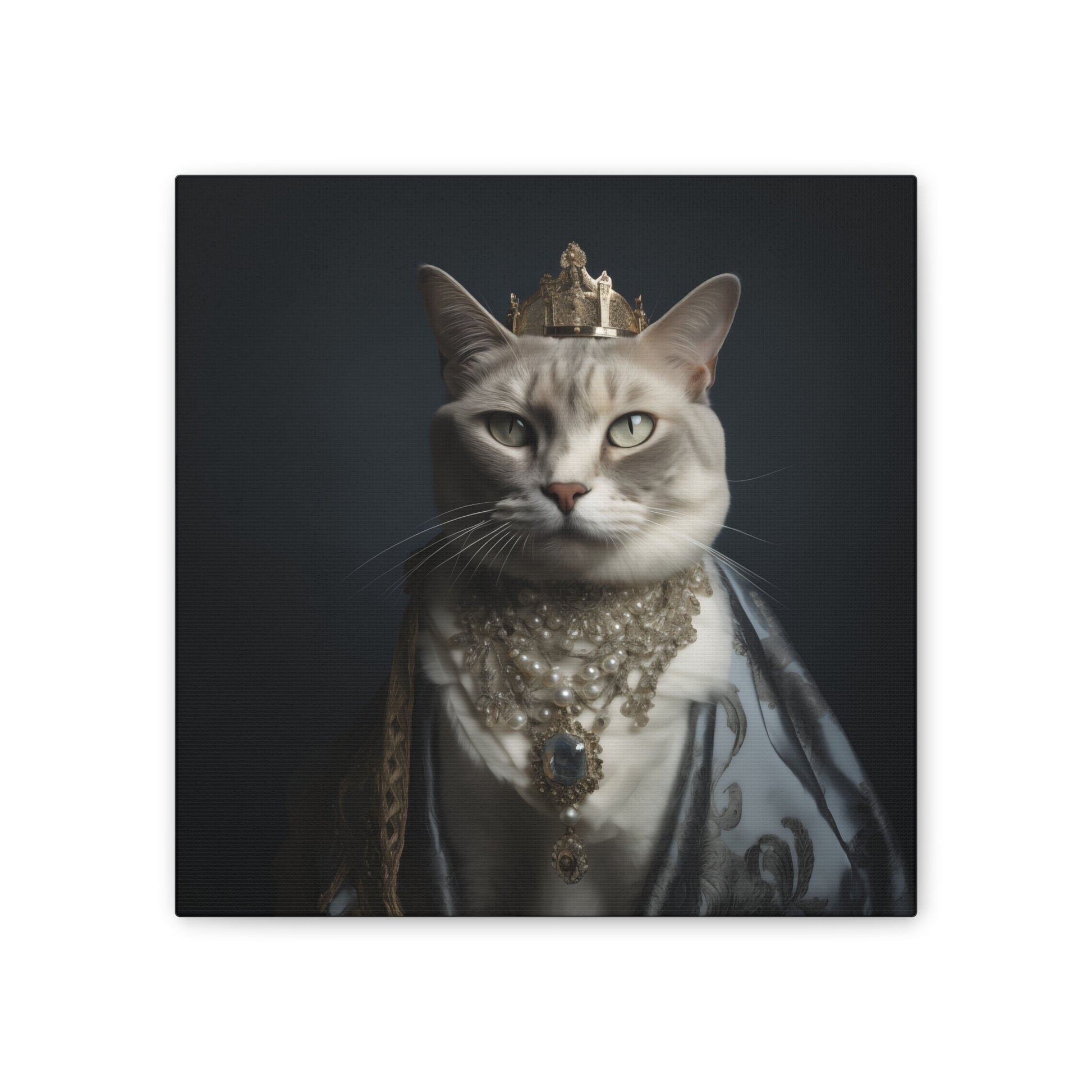 Queen British Shorthair Print: Elegant Cat with Regal Crown