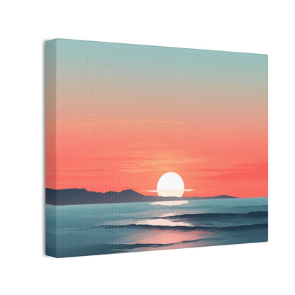 Serenity at Sunset - Captivating Sea Sunset Canvas Print