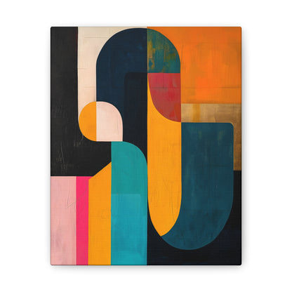 Fusion of Forms Wall Art – Modern Abstract Geometric and Cubist Art