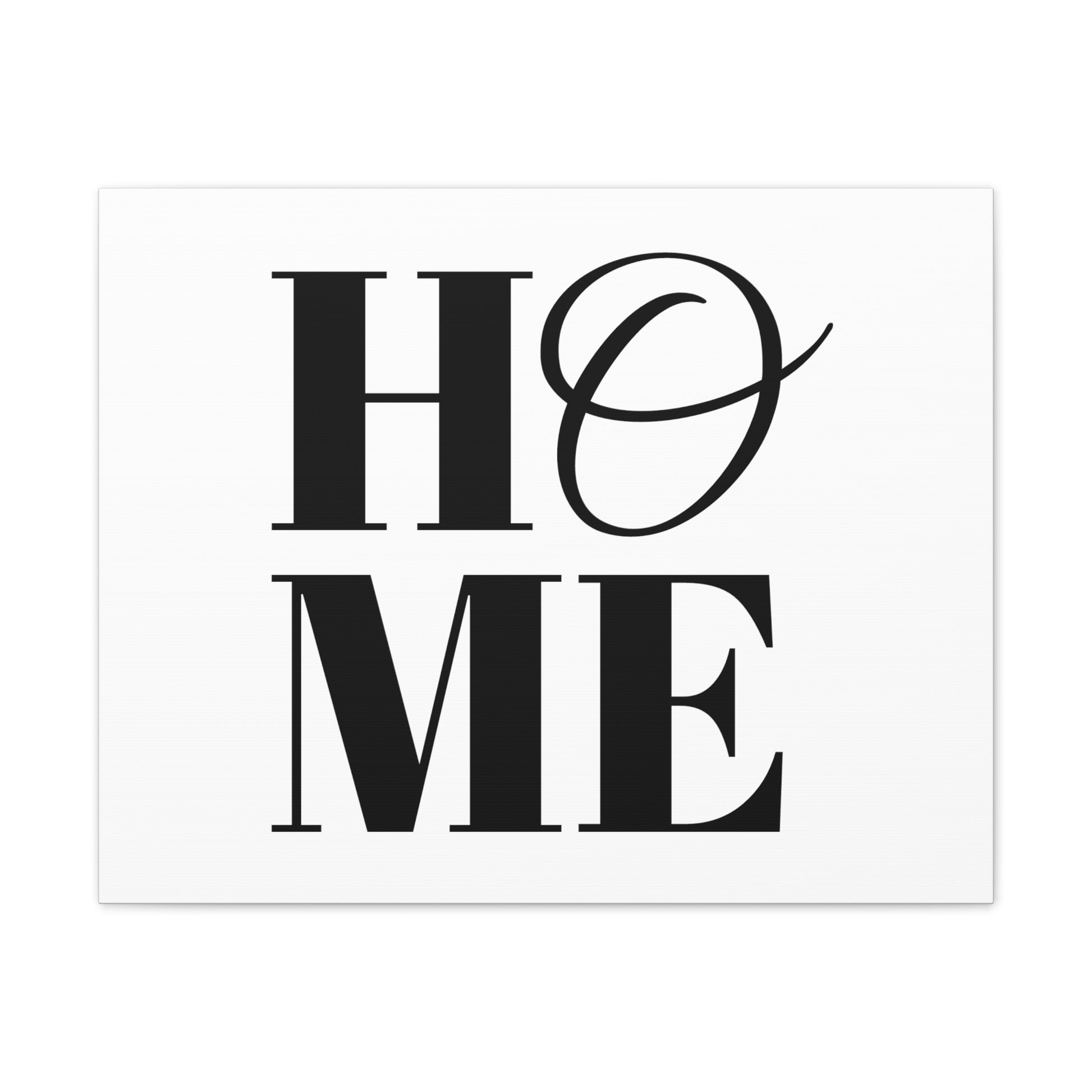 HOME Written Print Wall Art | Minimalist Black and White Alphabet 