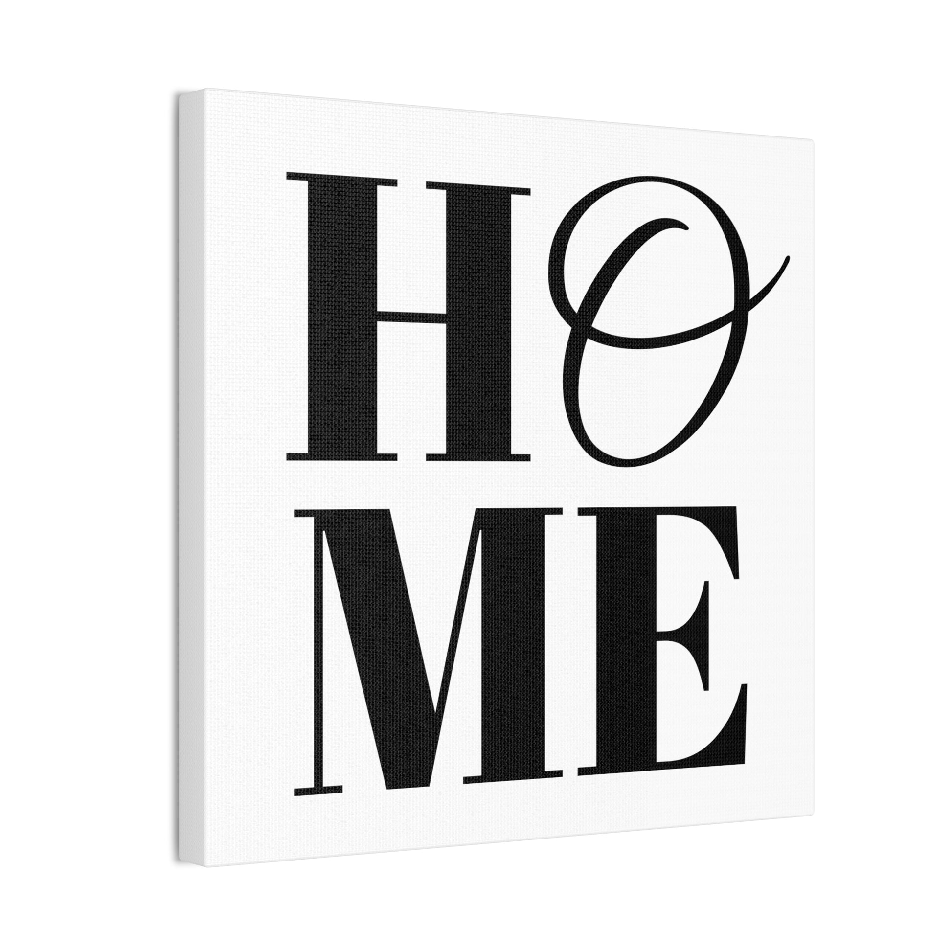 HOME Written Print Wall Art | Minimalist Black and White Alphabet 