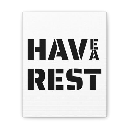 Have A Rest Wall Art | Minimalist Black and White Alphabet Design