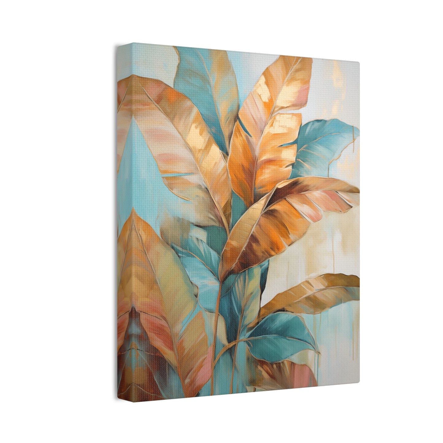 Golden Grove Canvas Art – Majestic Gold and Green Leaves