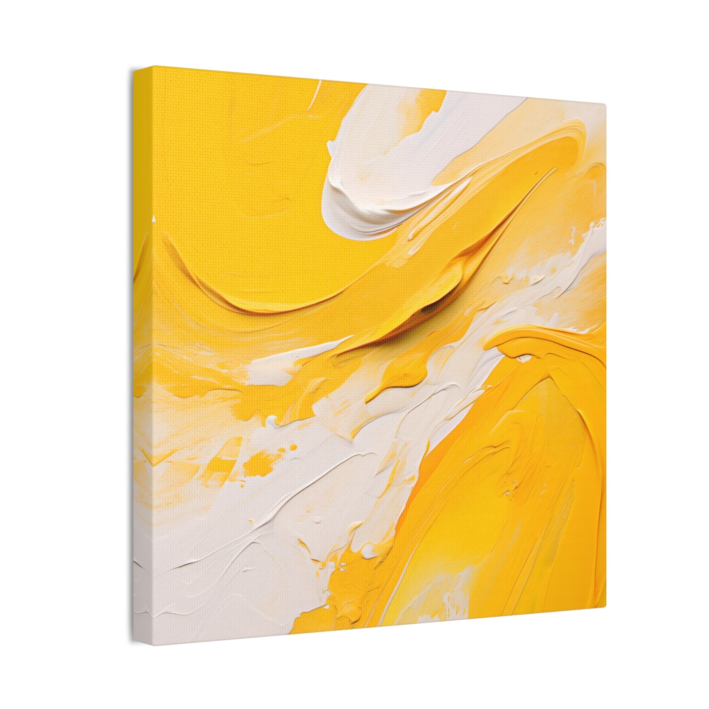 Golden Glow Wall Art – Luminous Abstract Oil Painting