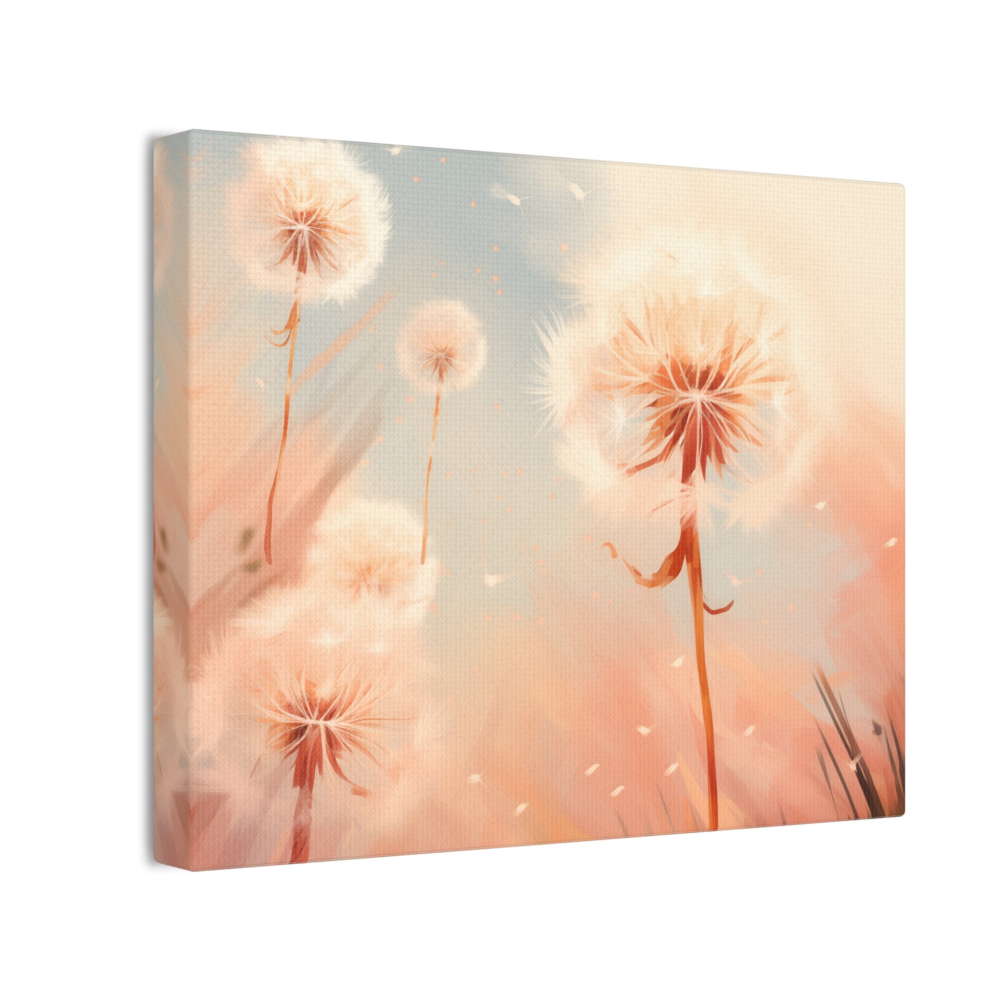 Peachy Dandelion Dreams Wall Art – Inspired by PANTONE 2024