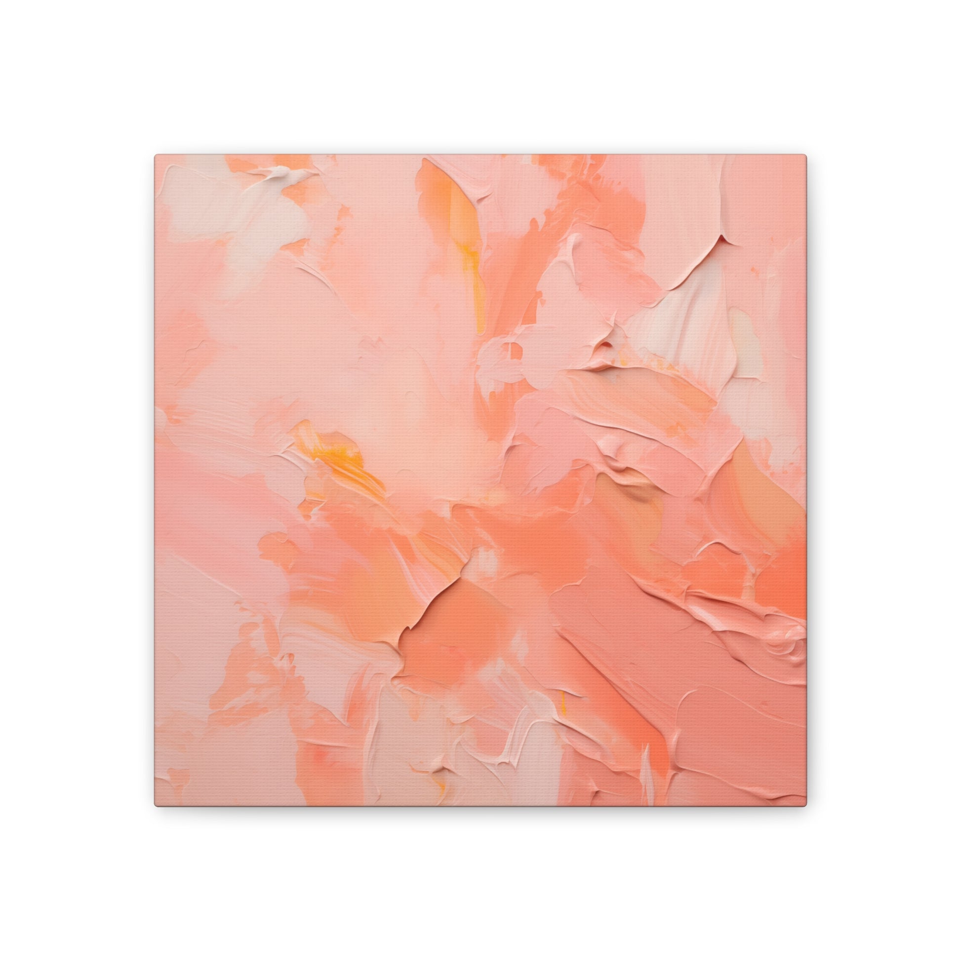 Whispering Hues Canvas Art - Gentle Peach Fuzz Oil Painting