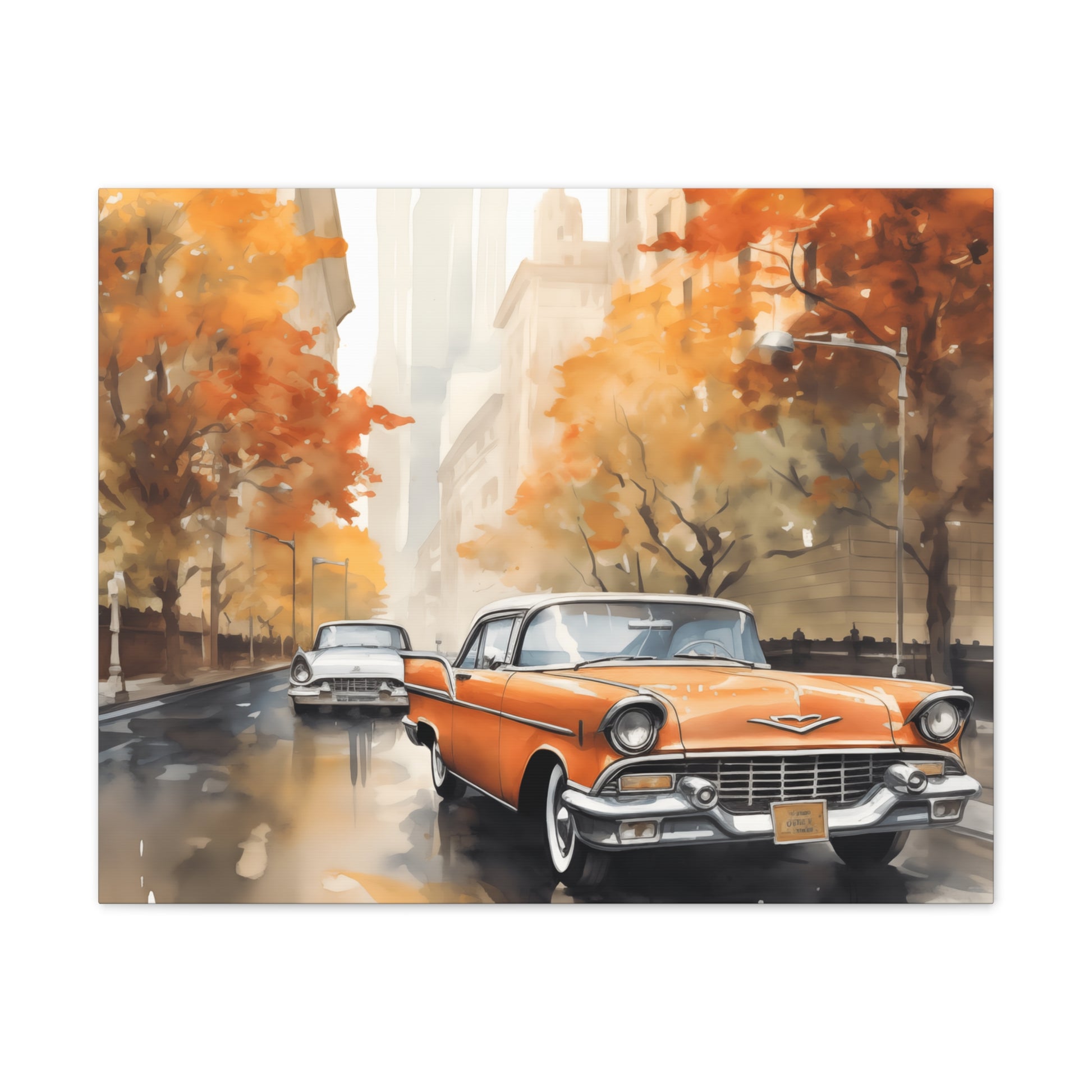 Crimson Drive Wall Art – Autumn Cityscape 