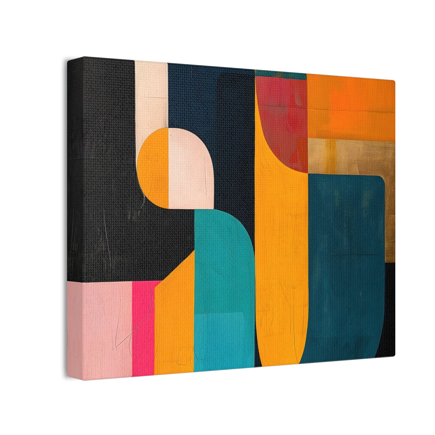 Fusion of Forms Wall Art – Modern Abstract Geometric and Cubist Art