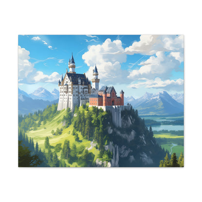 Royal Splendor - Exquisite Neuschwanstein Castle Canvas Print