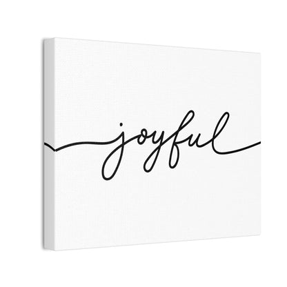 Joyful Wall Art | Minimalist Black and White Alphabet Design