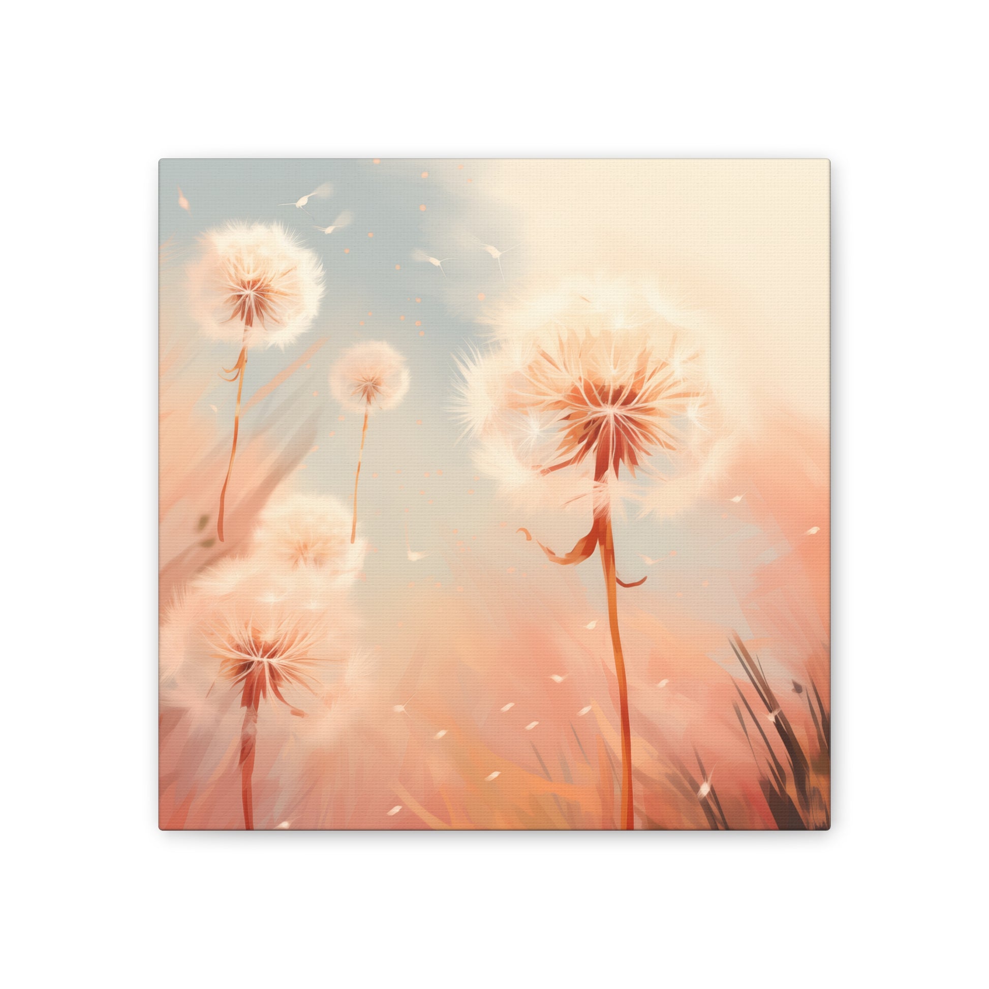 Peachy Dandelion Dreams Wall Art – Inspired by PANTONE 2024