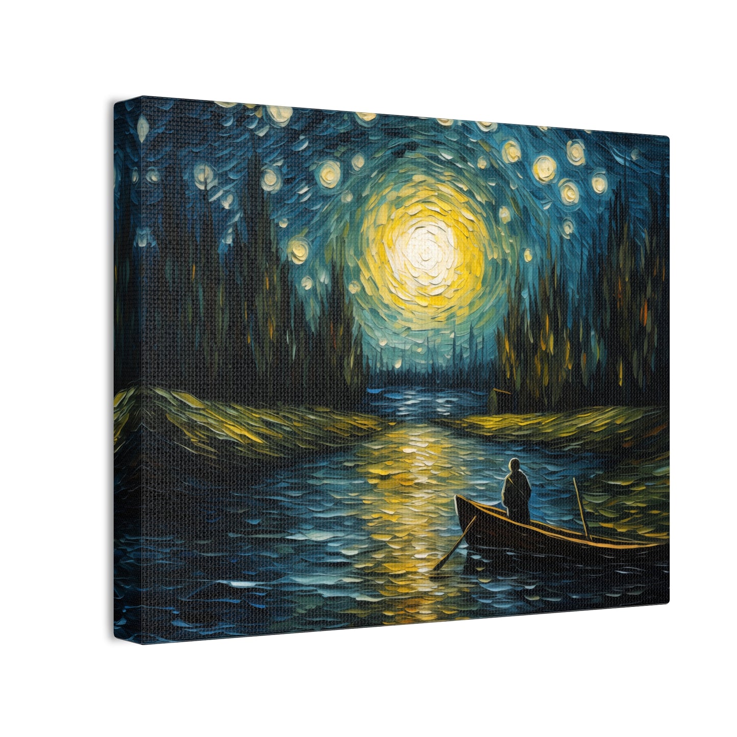 Starry Night Voyage - Van Gogh-Inspired Dreamlike Canvas Art