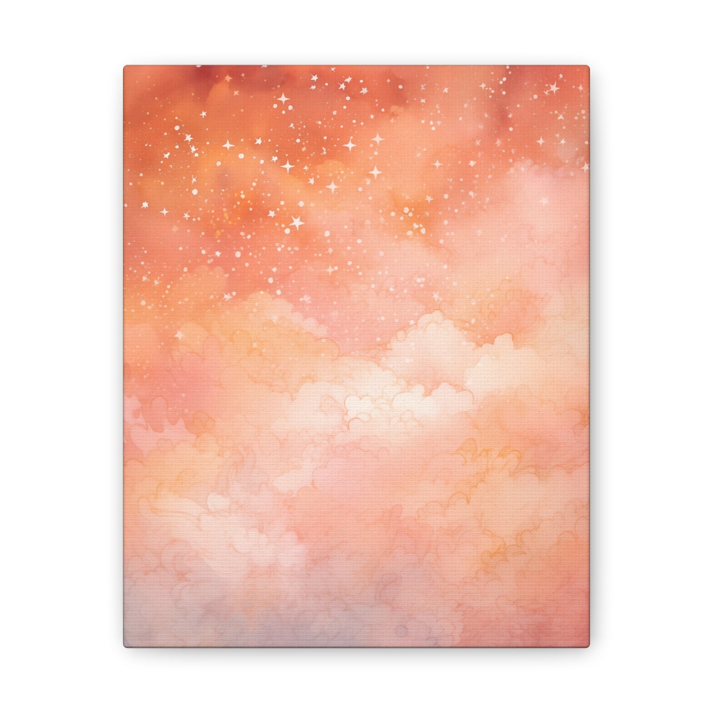 Delight Peachy Sky Wall Art – Starry Night in Pantone 13-1023 Peach Fuzz