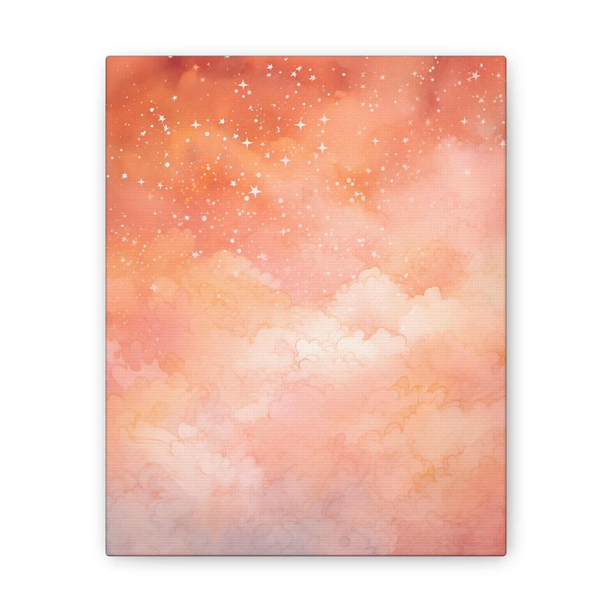 Delight Peachy Sky Wall Art – Starry Night in Pantone 13-1023 Peach Fuzz