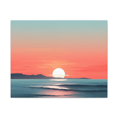 Serenity at Sunset - Captivating Sea Sunset Canvas Print