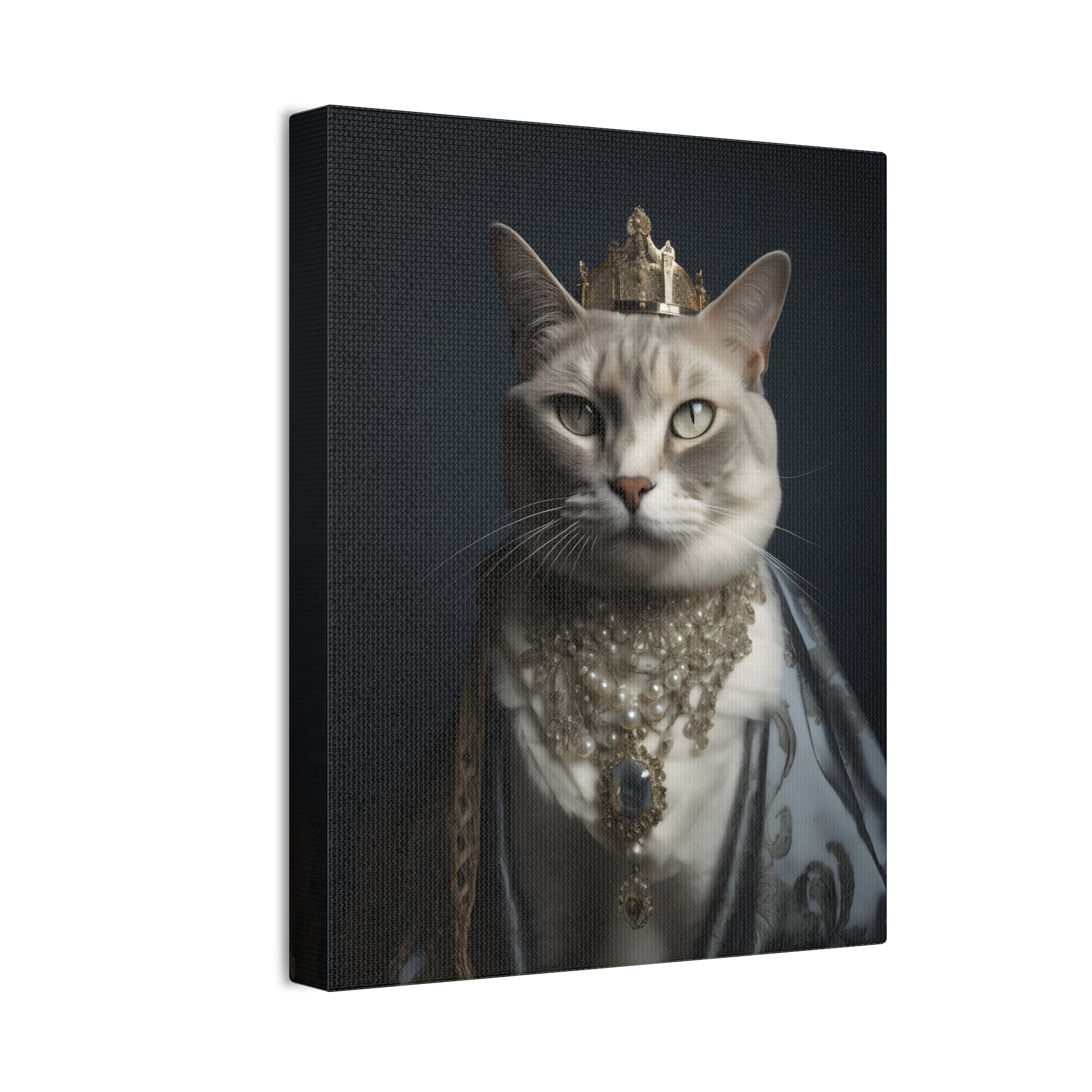 Queen British Shorthair Print: Elegant Cat with Regal Crown