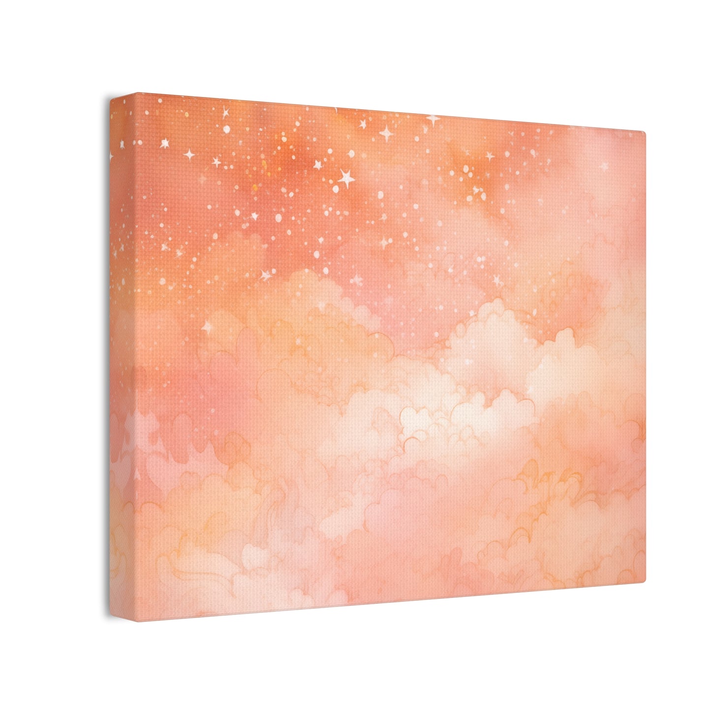 Delight Peachy Sky Wall Art – Starry Night in Pantone 13-1023 Peach Fuzz