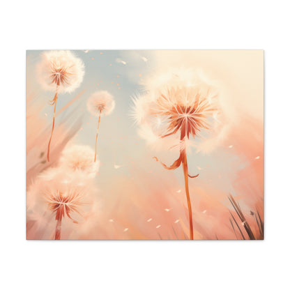 Peachy Dandelion Dreams Wall Art – Inspired by PANTONE 2024