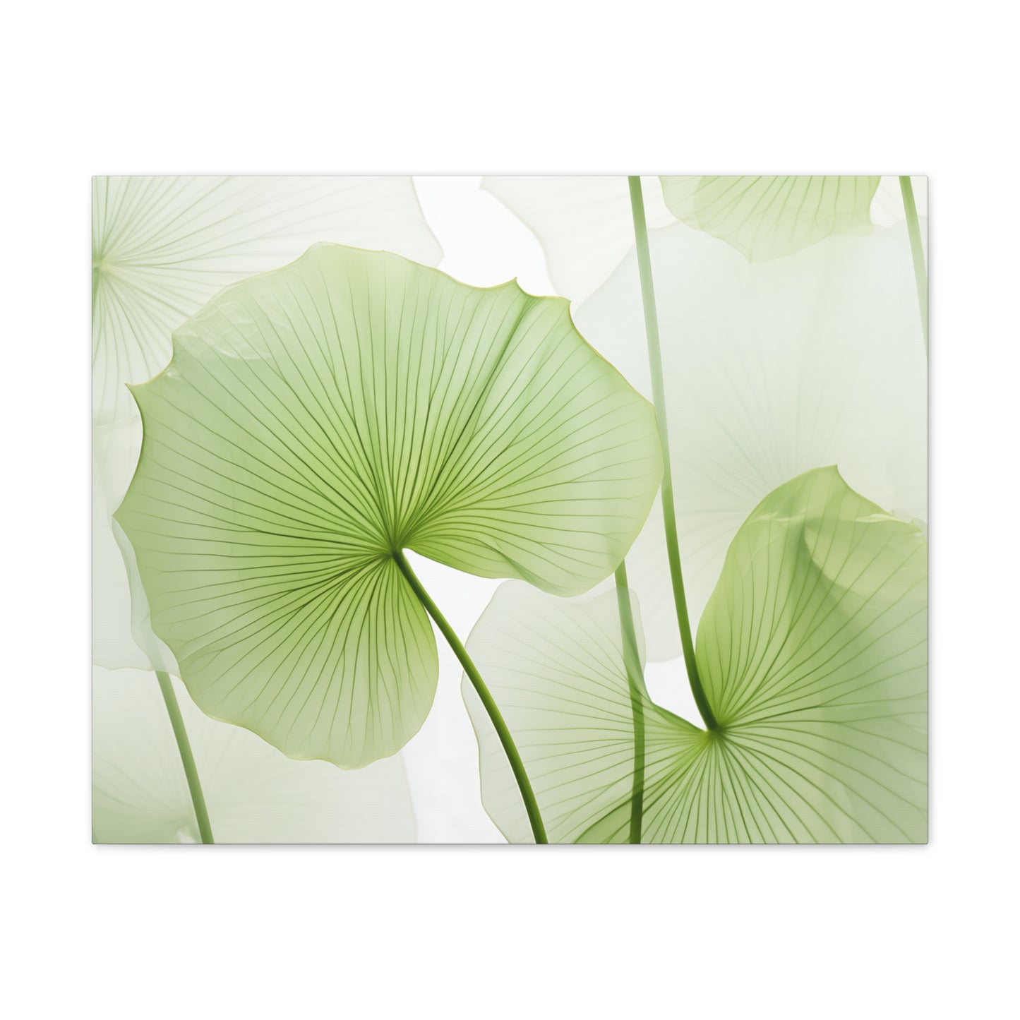 Verdant Lotus Wall Art - Captivating Green Lotus Flower Design