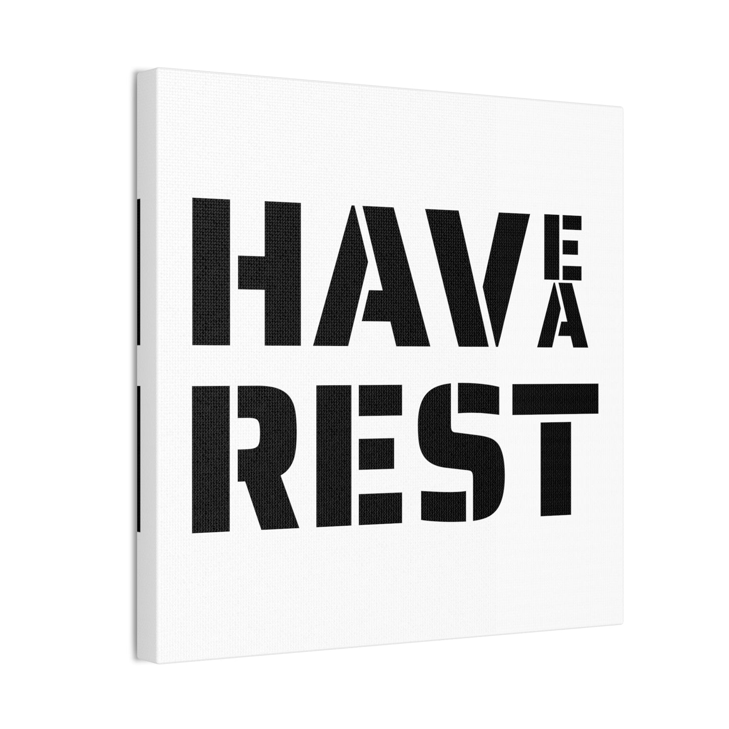 Have A Rest Wall Art | Minimalist Black and White Alphabet Design