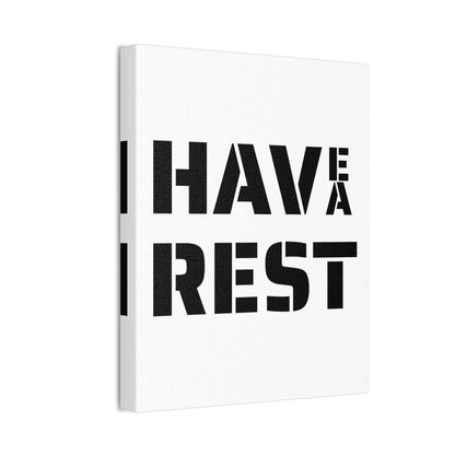 Have A Rest Wall Art | Minimalist Black and White Alphabet Design