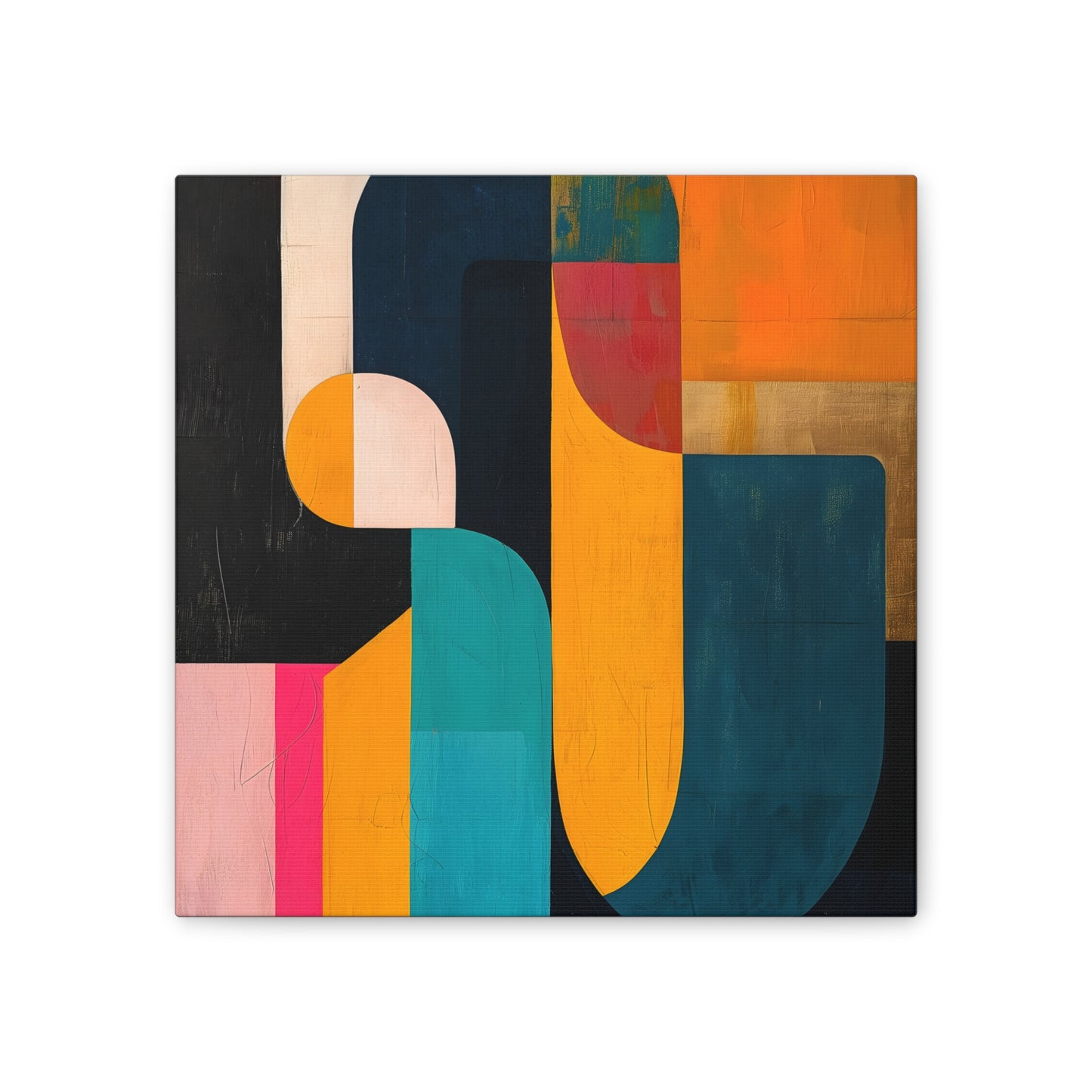 Fusion of Forms Wall Art – Modern Abstract Geometric and Cubist Art