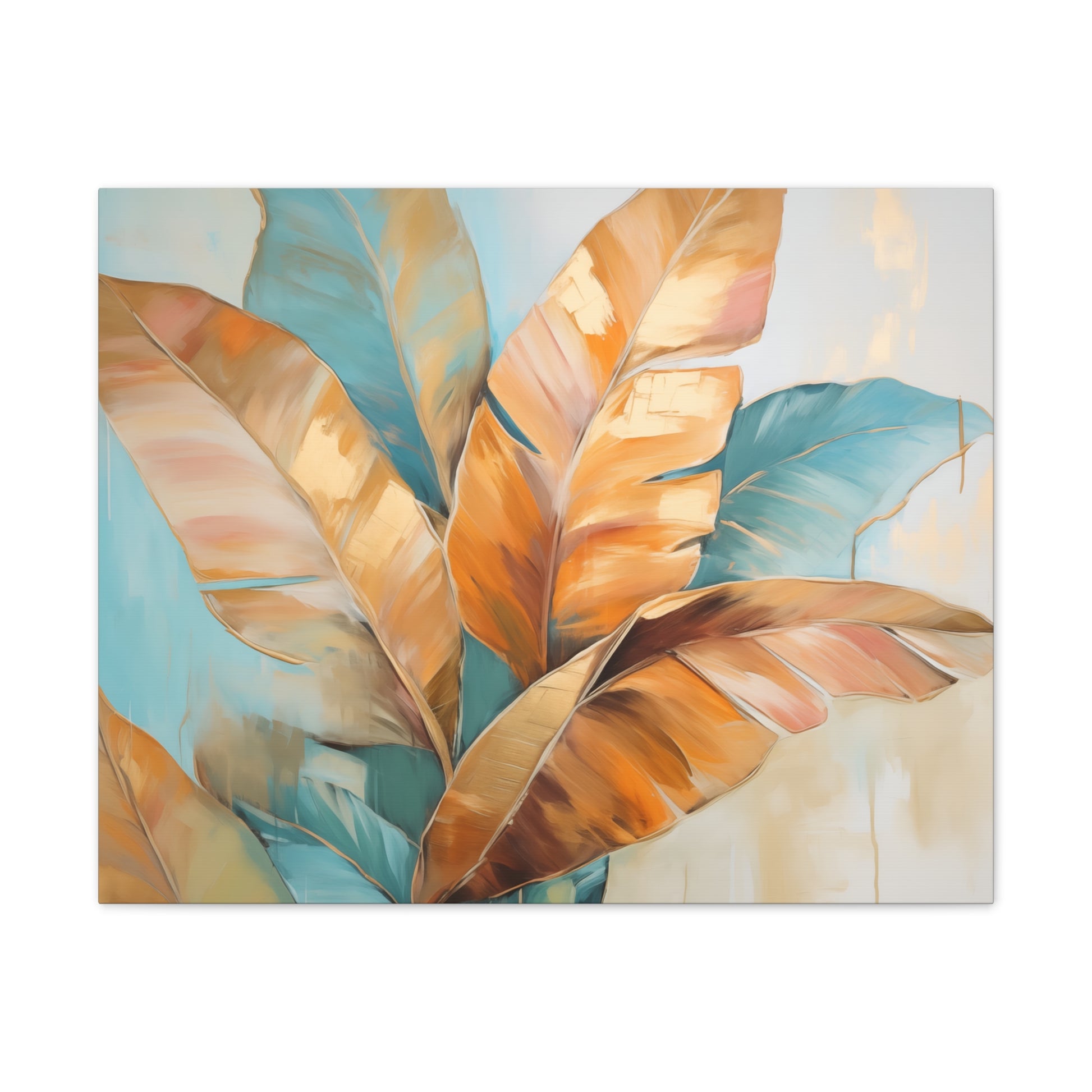 Golden Grove Canvas Art – Majestic Gold and Green Leaves