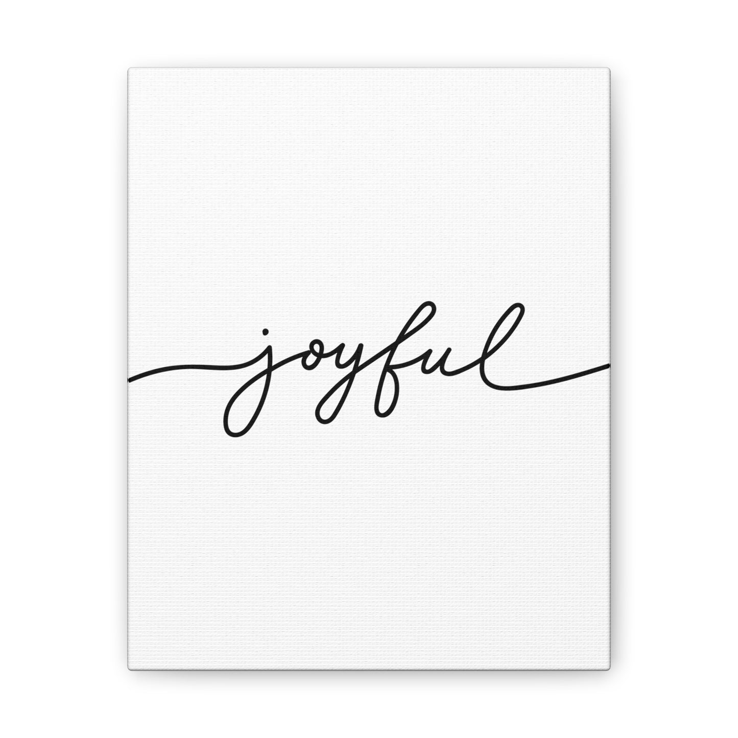 Joyful Wall Art | Minimalist Black and White Alphabet Design