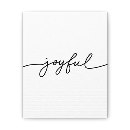 Joyful Wall Art | Minimalist Black and White Alphabet Design