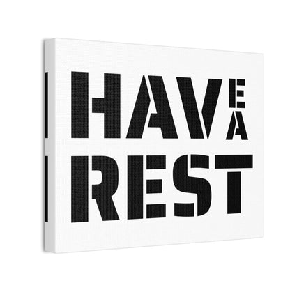 Have A Rest Wall Art | Minimalist Black and White Alphabet Design