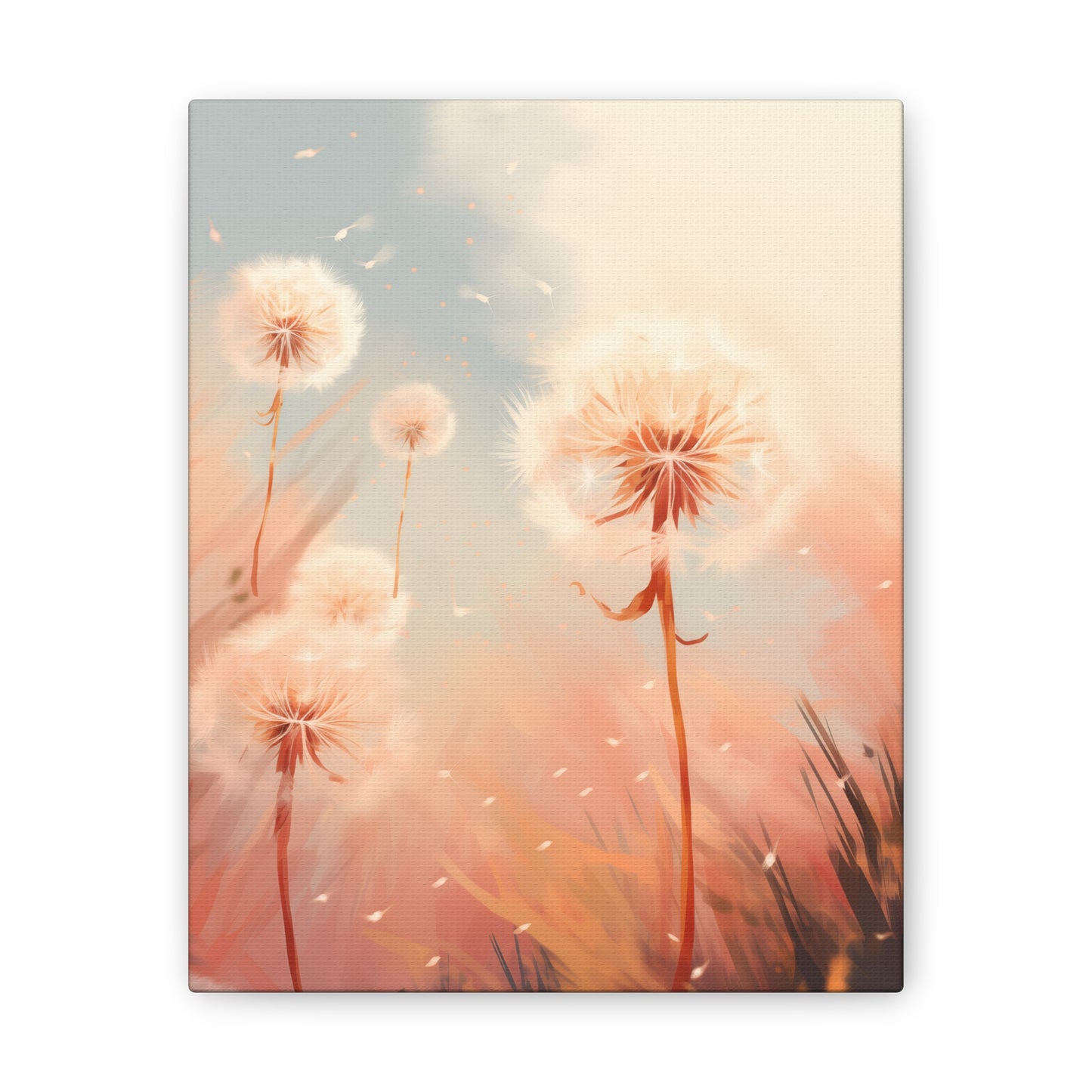 Peachy Dandelion Dreams Wall Art – Inspired by PANTONE 2024