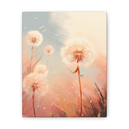 Peachy Dandelion Dreams Wall Art – Inspired by PANTONE 2024