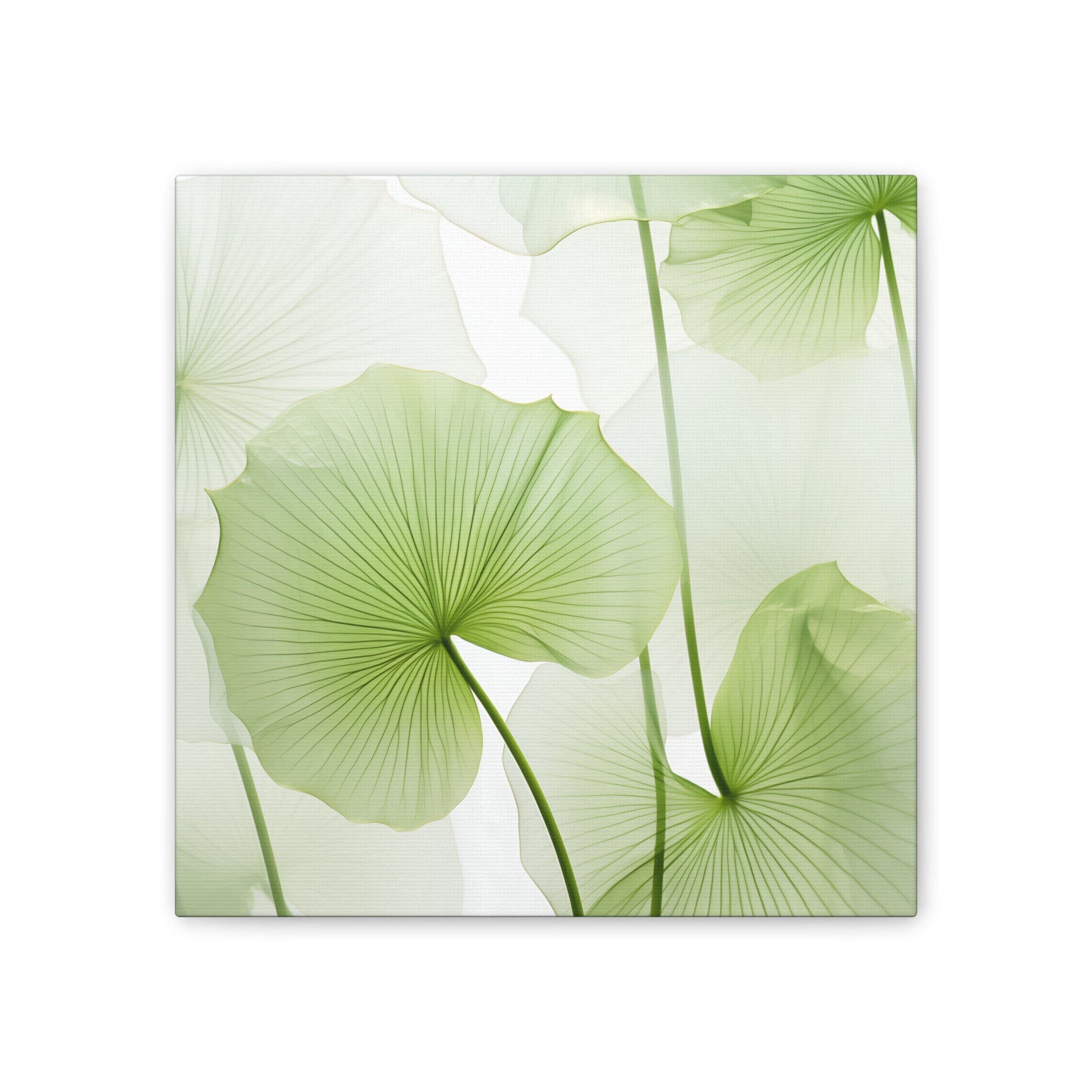 Verdant Lotus Wall Art - Captivating Green Lotus Flower Design