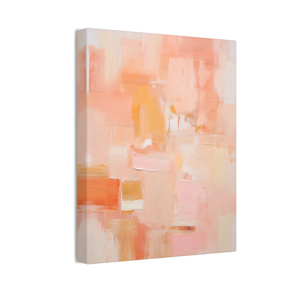 Fuzzy Dreamscape Canvas Art – Abstract Oil Painting in Pantone 13-1023