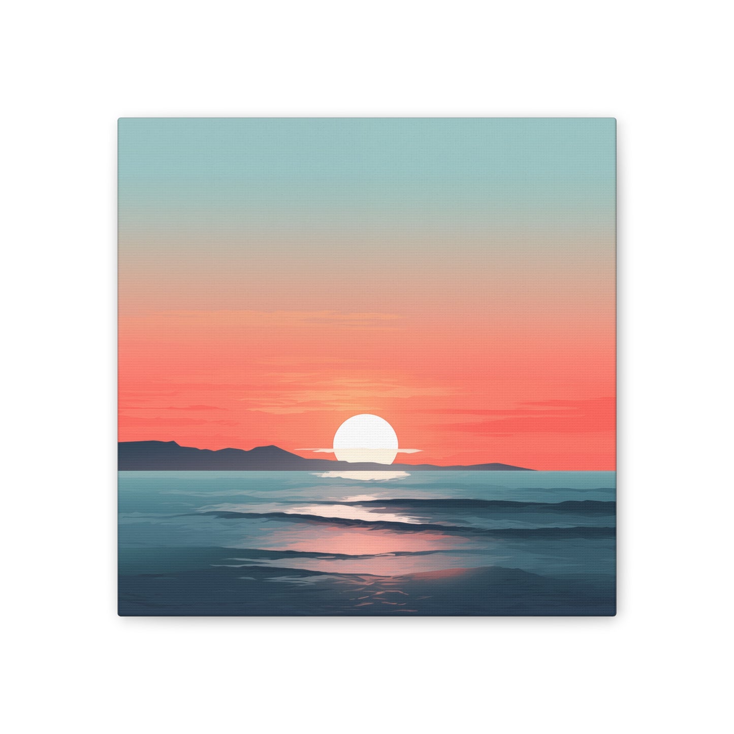 Serenity at Sunset - Captivating Sea Sunset Canvas Print