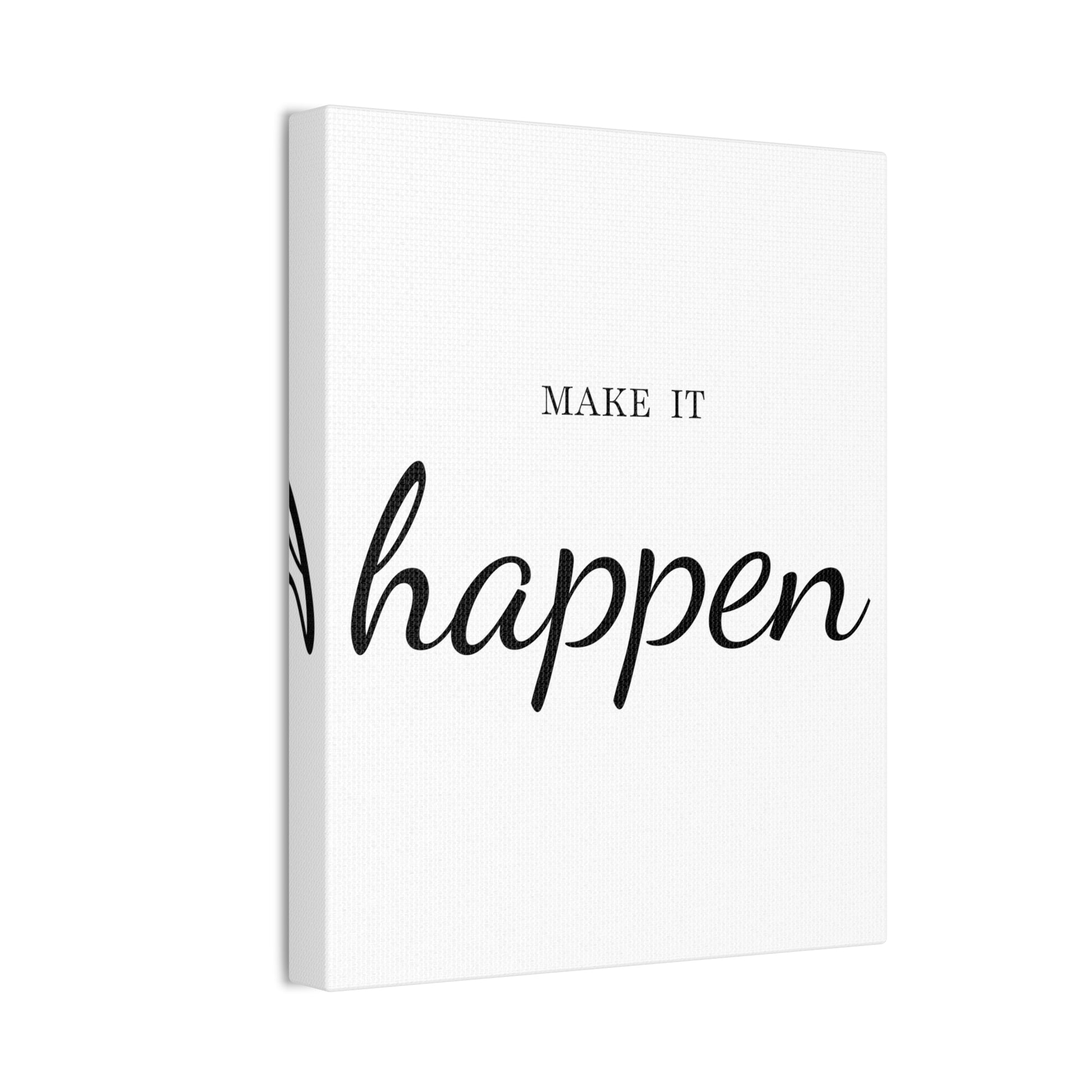 Make It Happen Wall Art - Bold Black & White Alphabet Décor