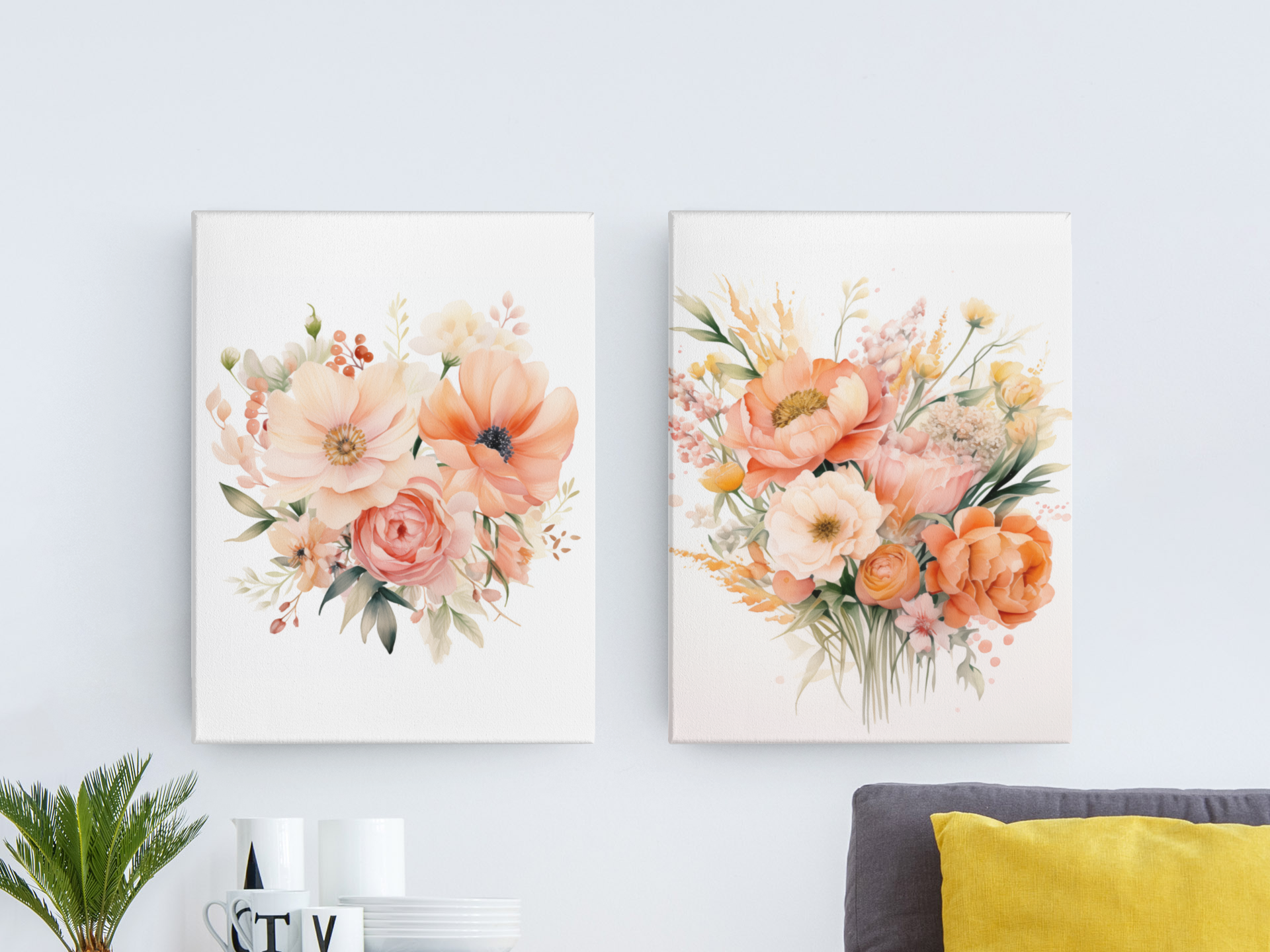 Blooming Peach Fuzz Canvas – Inspired by Pantone’s 2024 Color of the Year