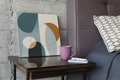 Boho Fusion Canvas Art – Vibrant Boho Meets Midcentury Modern Minimalism