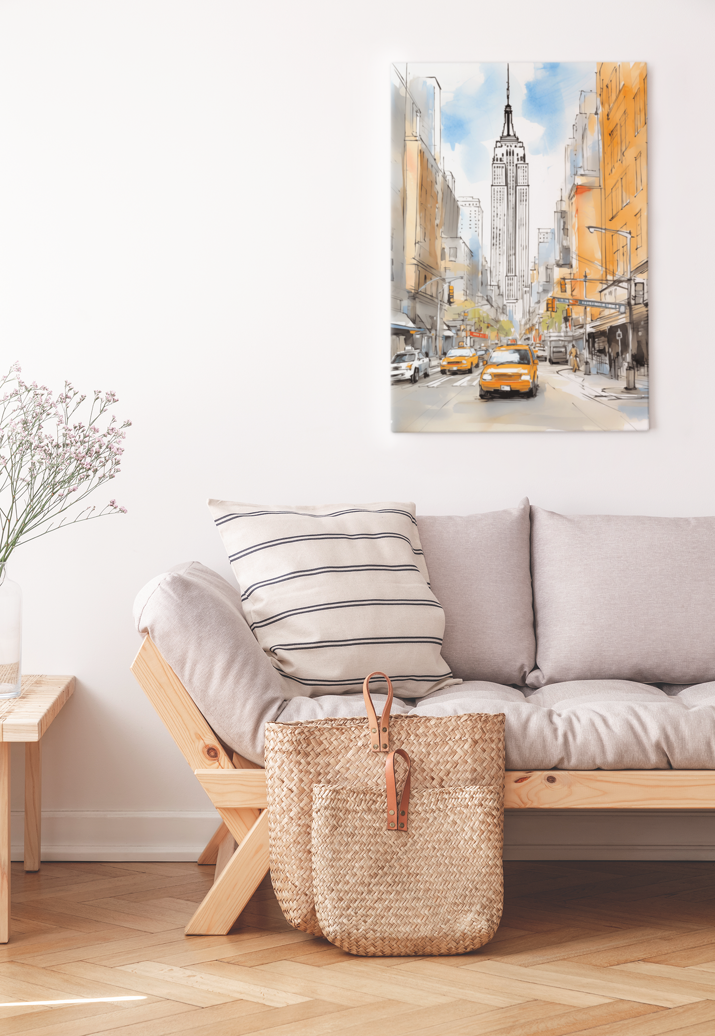 City Pulse Watercolor Art – Vibrant New York Streets