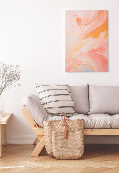 Peachy Blush Canvas Art – Delicate Beauty in 2024's Color