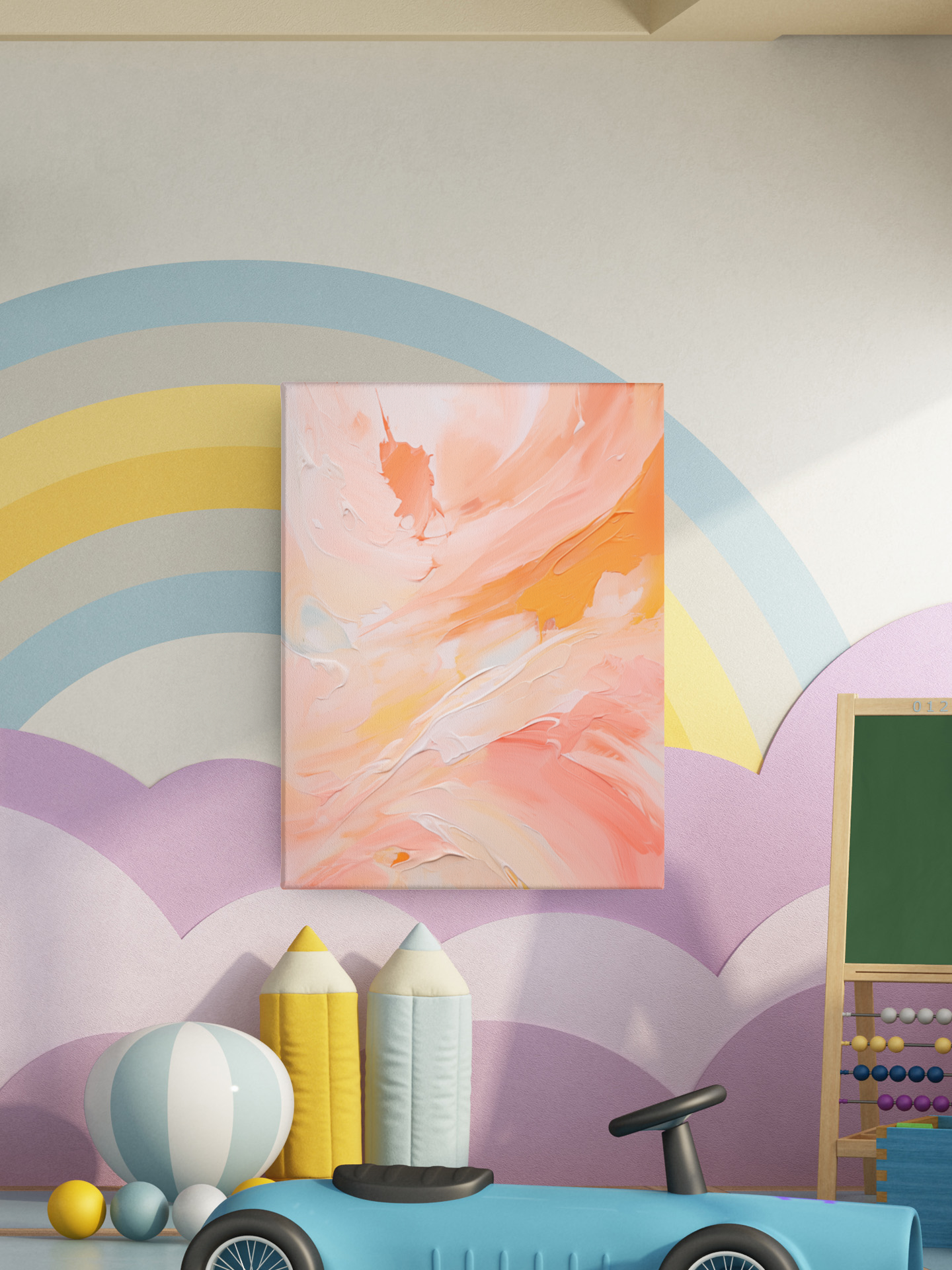 Peachy Blush Canvas Art – Delicate Beauty in 2024's Color