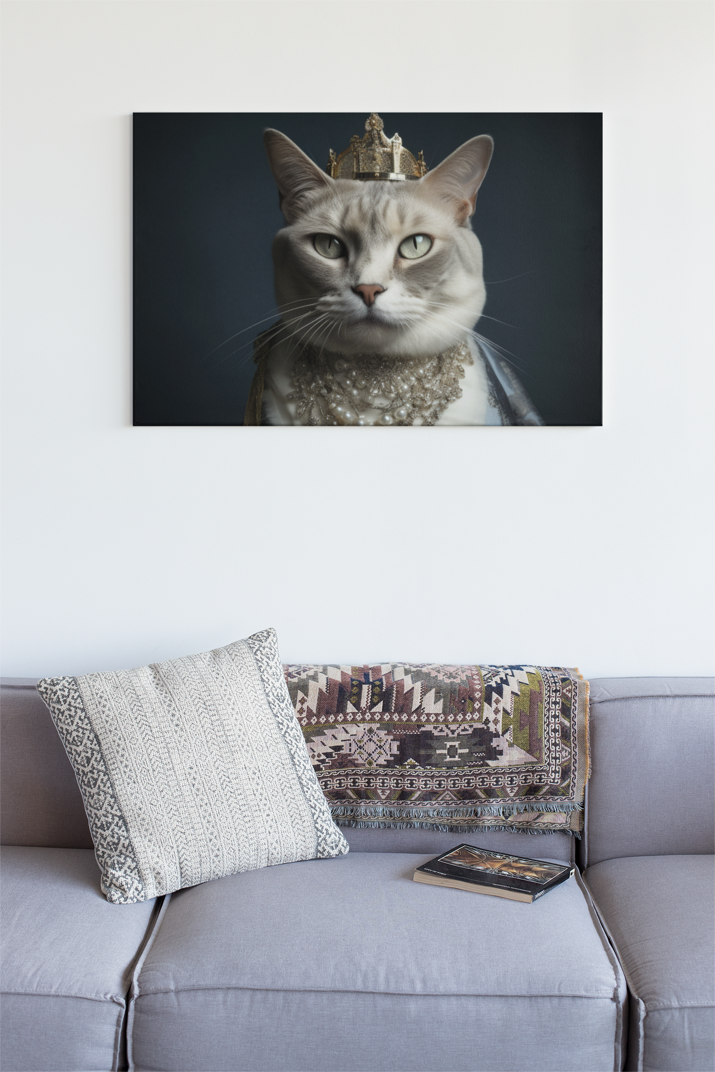 Queen British Shorthair Print - Elegant Cat with Regal Crown